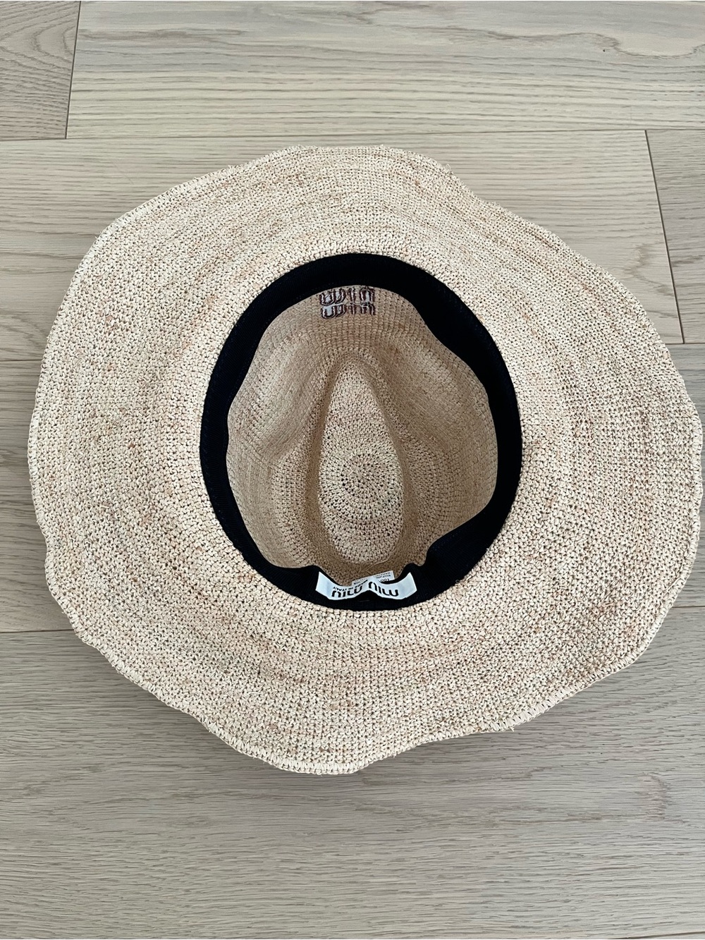 Miu Miu Natural Straw Hat with Red Rope Trim - Picture 8 of 9